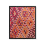 Woven Carpet | Red and Orange Oriental Design Print | Colors of Cappadocia Framed Canvas Print Gallery Image 6