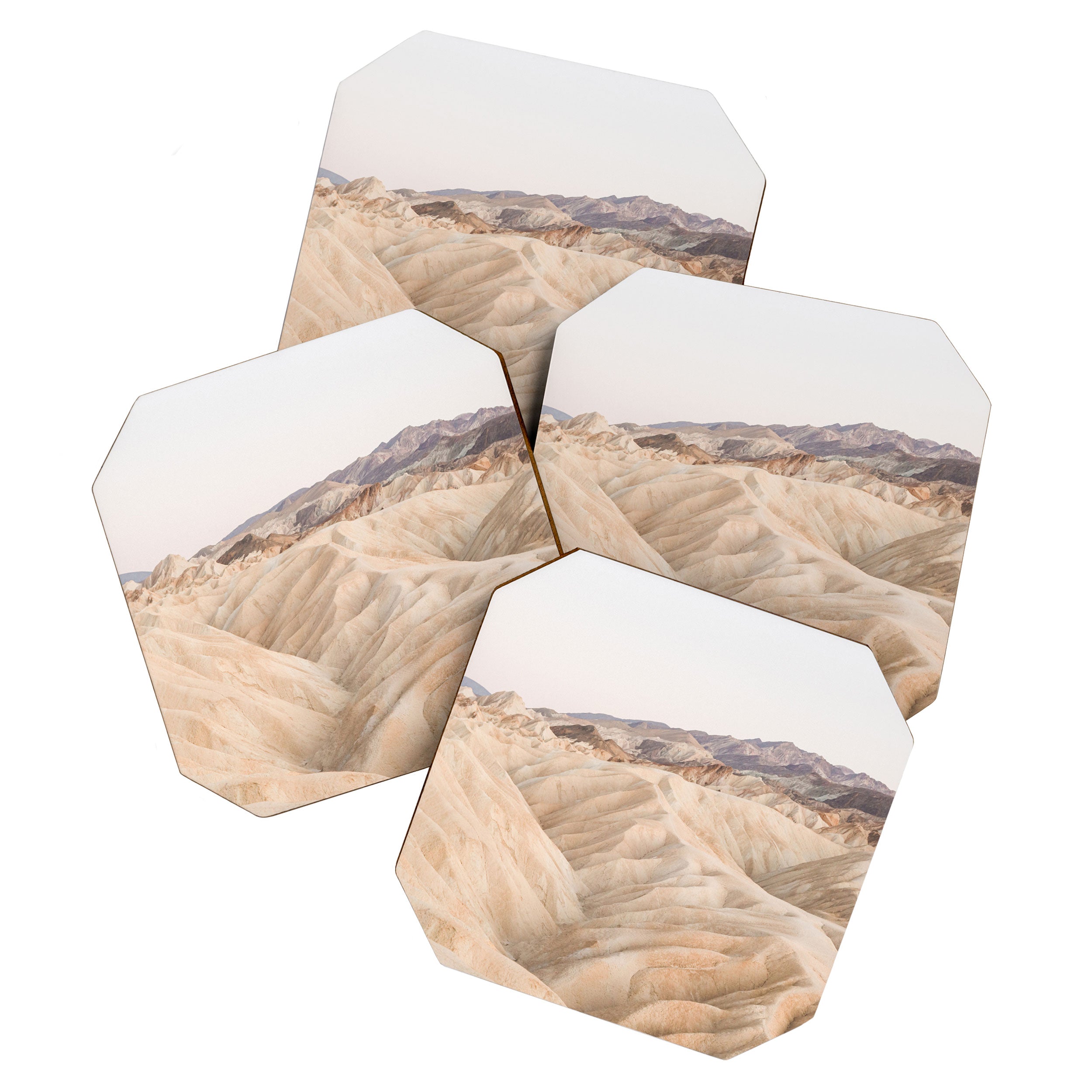 Zabriskie Point In Death Valley National Park Photo | Landscape Art Print | USA Travel Photography Coaster Gallery Image 1