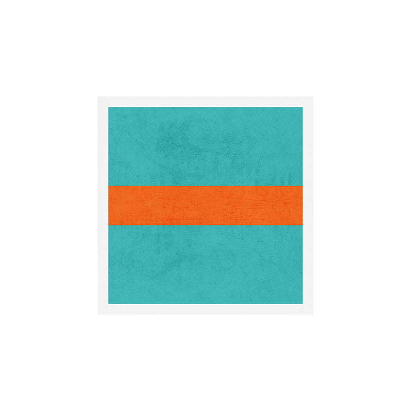 aqua and orange classic Art Print Gallery Image 1