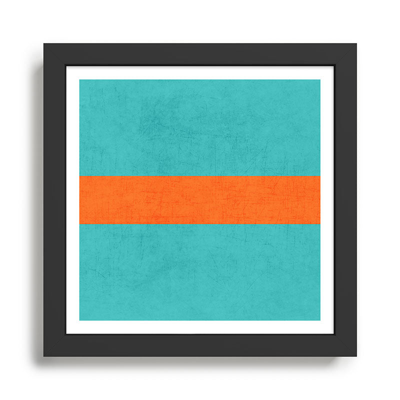 aqua and orange classic Framed Art Print Gallery Image 1