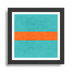 aqua and orange classic Framed Art Print Gallery Image 1