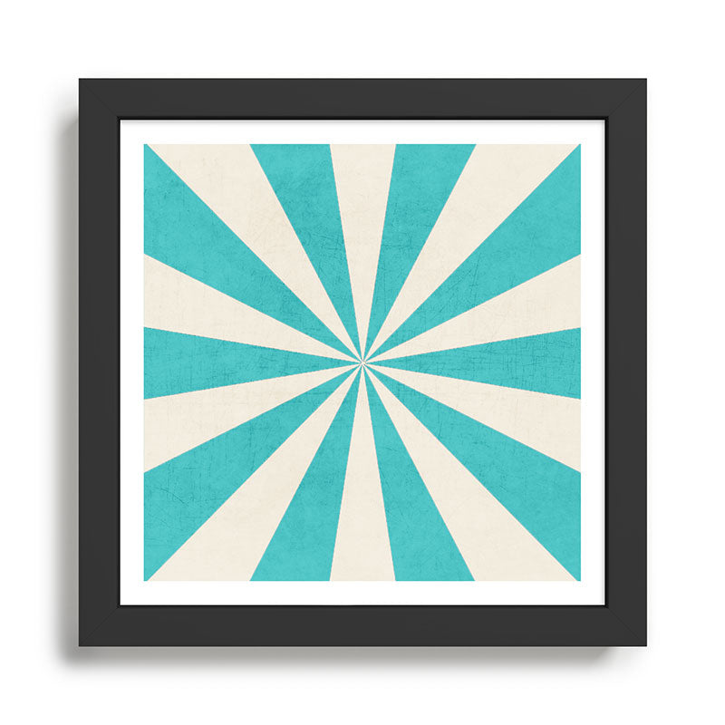 aqua starburst Framed Art Print Gallery Image 1