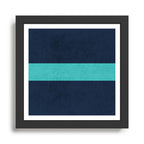 classic - navy and aqua Framed Art Print Gallery Image 1