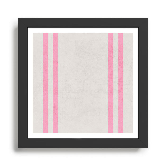 french linen - pink Framed Art Print Gallery Image 1