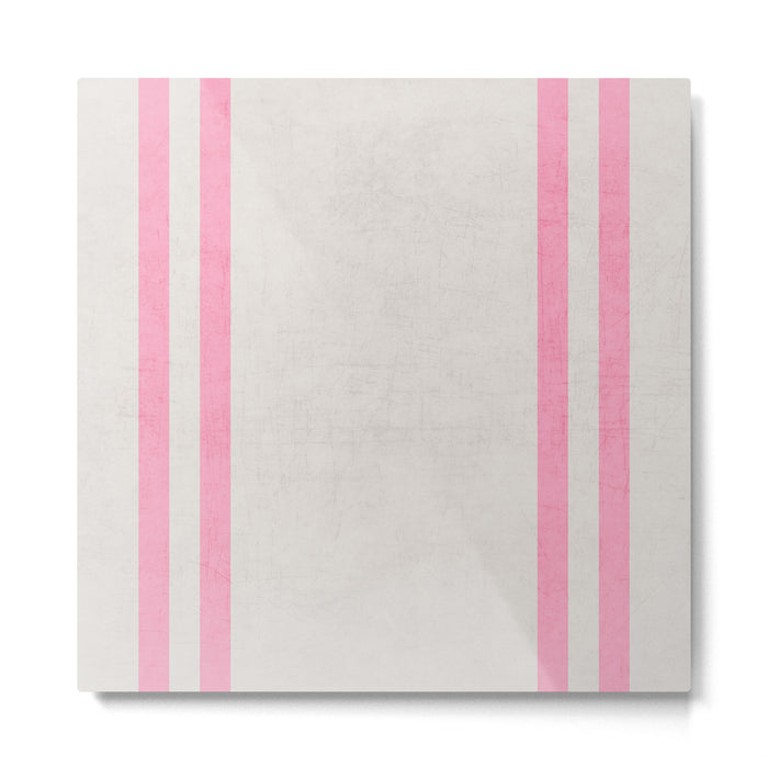 french linen - pink Metal Print Gallery Image 1