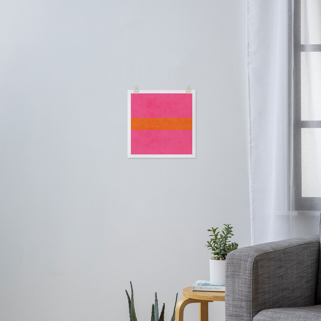 hot pink and orange classic  Art Print Gallery Image 3