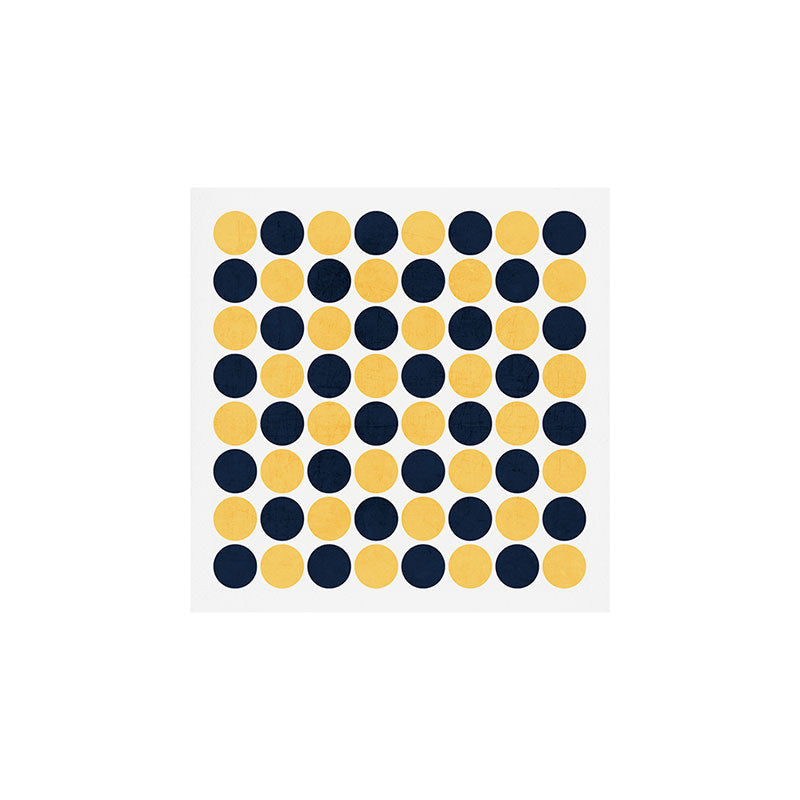 navy and yellow dots Art Print Gallery Image 1