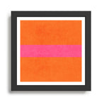 orange and hot pink classic Framed Art Print Gallery Image 1