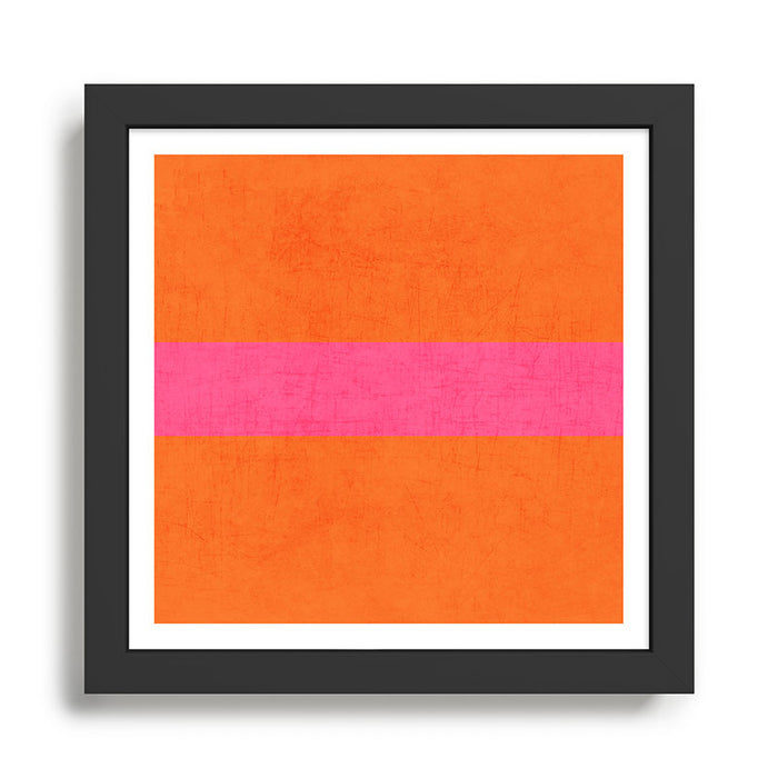 orange and hot pink classic Framed Art Print Gallery Image 1