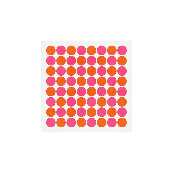 orange and hot pink dots Art Print Gallery Image 1
