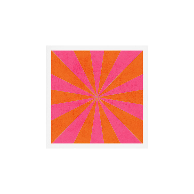 orange and hot pink starburst Art Print Gallery Image 1