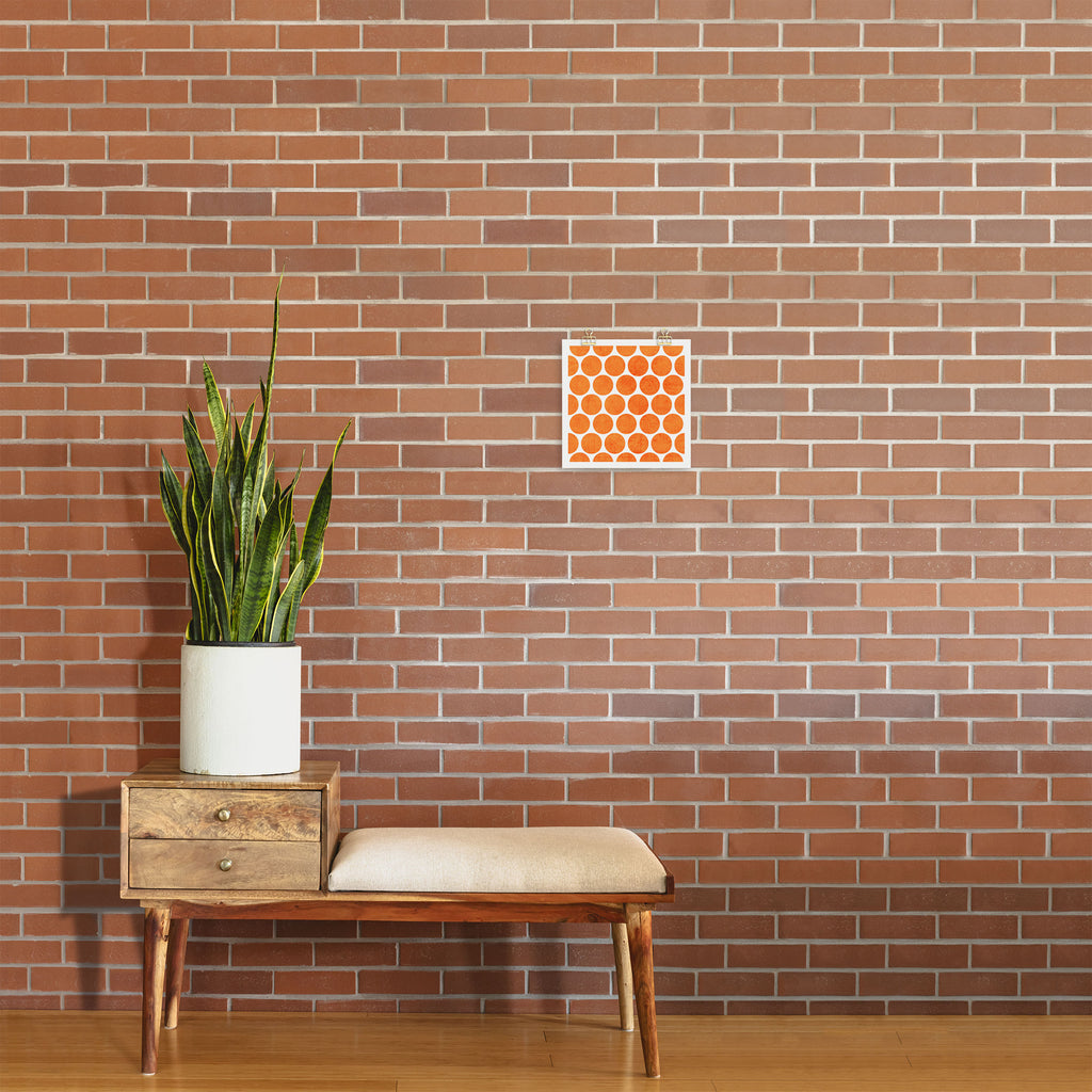 orange polka dots Art Print Gallery Image 2
