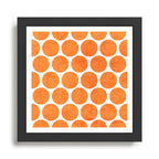 orange polka dots Framed Art Print Gallery Image 1