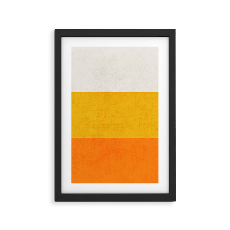 three stripes - candy corn Framed Art Print Gallery Image 2