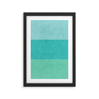 three stripes - teal Framed Art Print Gallery Image 2