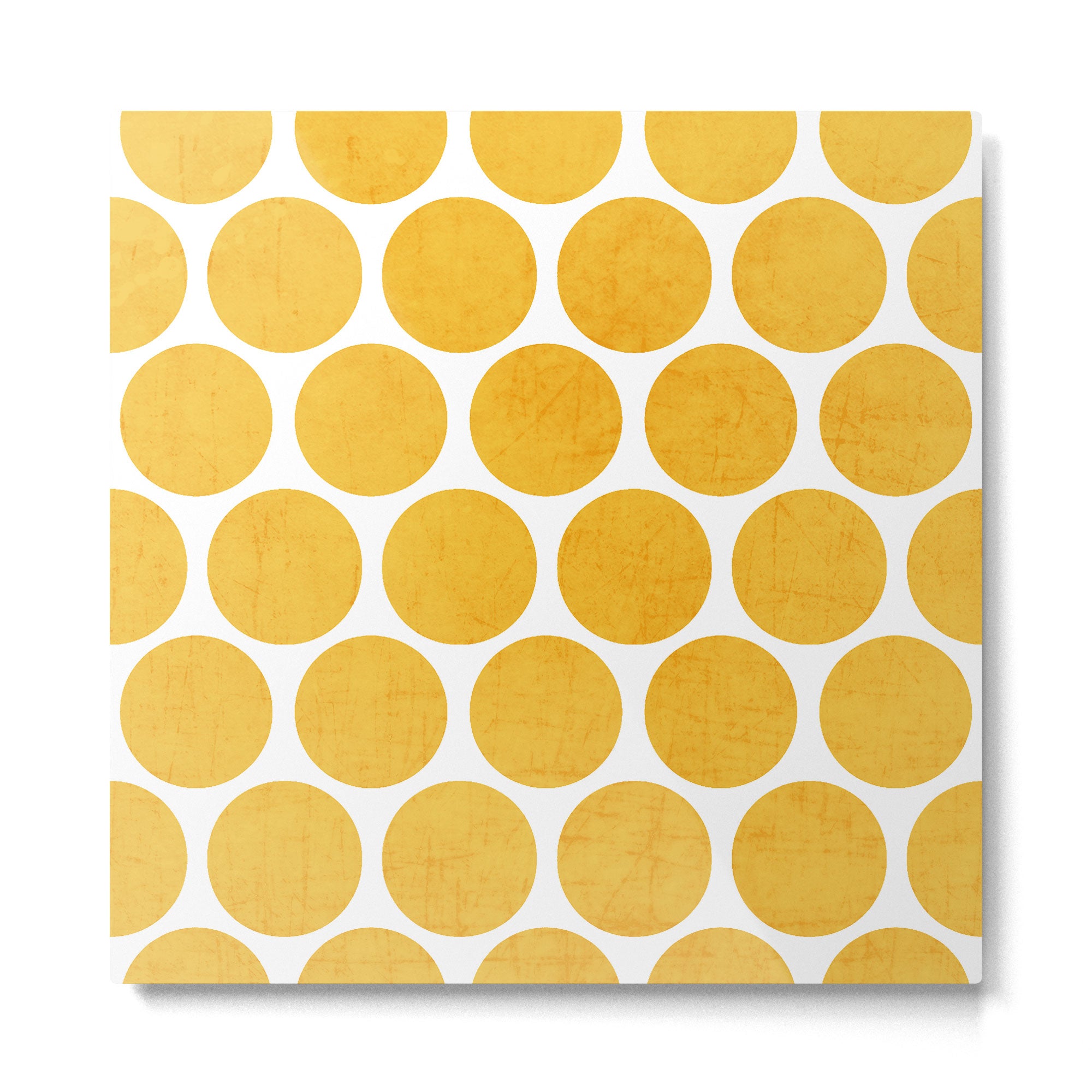 yellow polka dots Metal Print Gallery Image 2