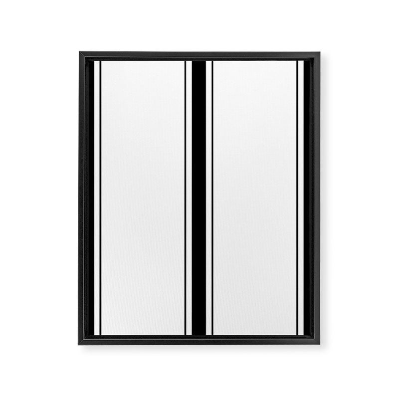 Black And White Stripes Framed Canvas Print Gallery Image 8
