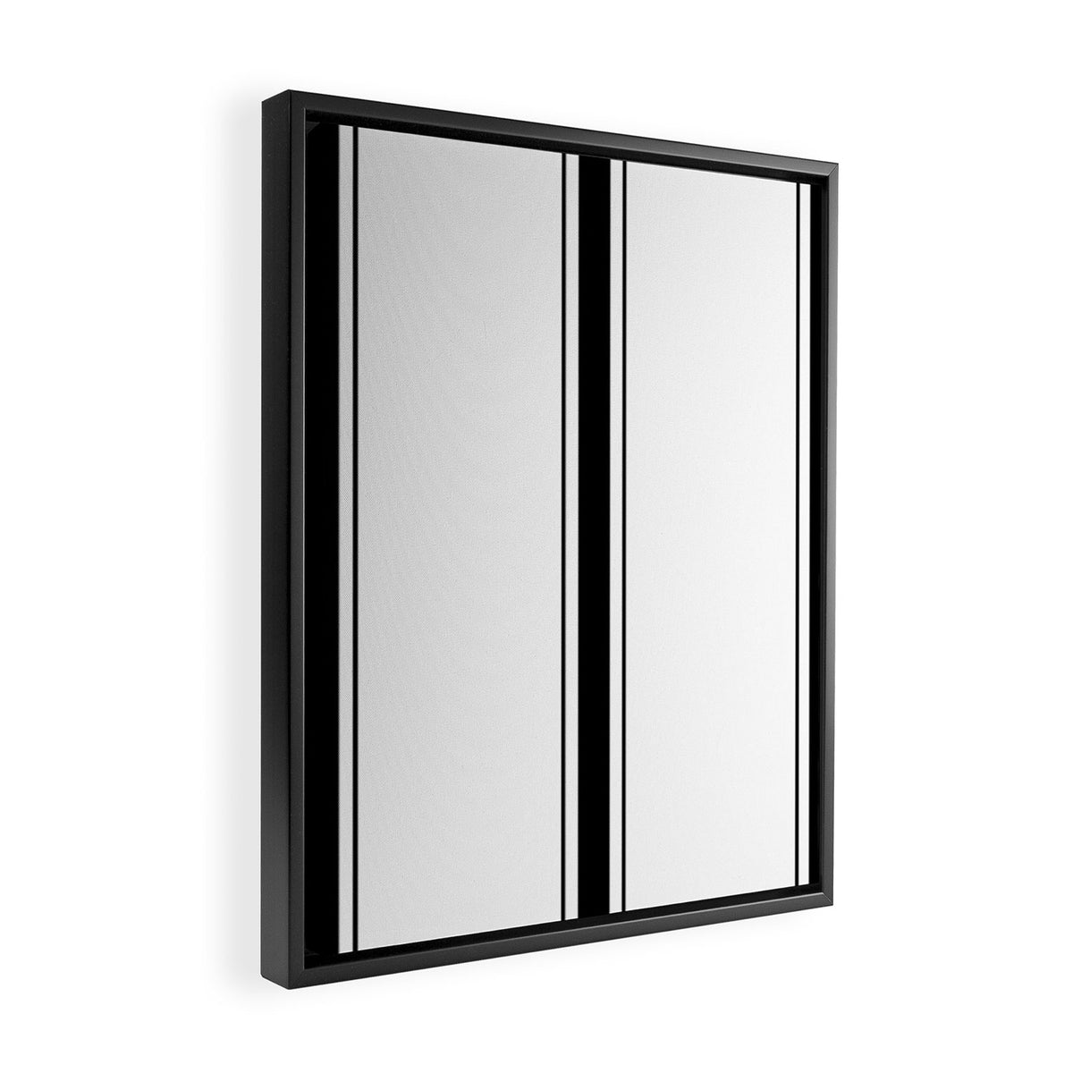 Black And White Stripes Framed Canvas Print Gallery Image 2