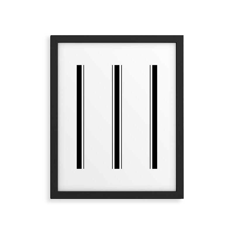 Black And White Stripes Framed Art Print Gallery Image 6