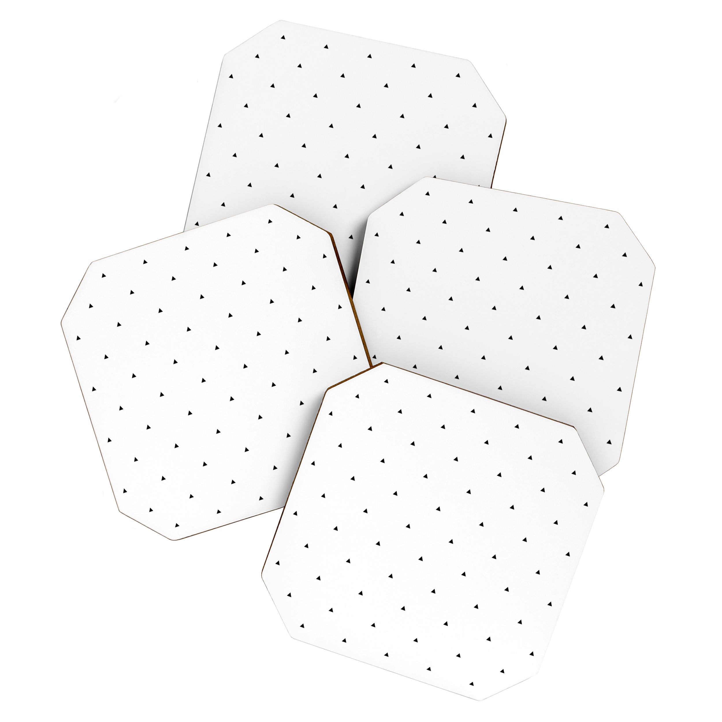 Black and white triangle pattern Coaster Gallery Image 1