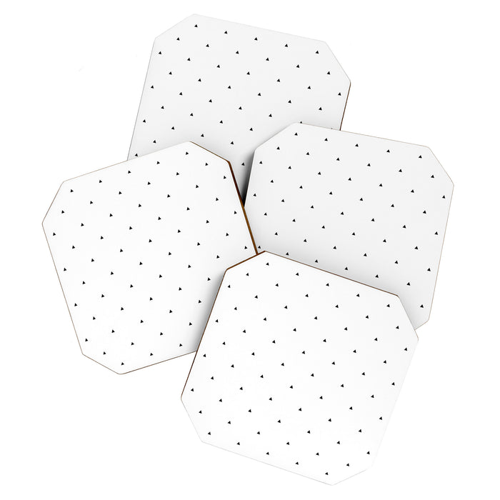 Black and white triangle pattern Coaster Gallery Image 1