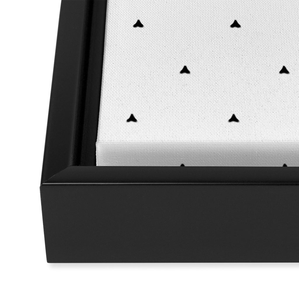 Black and white triangle pattern Framed Canvas Print Gallery Image 3