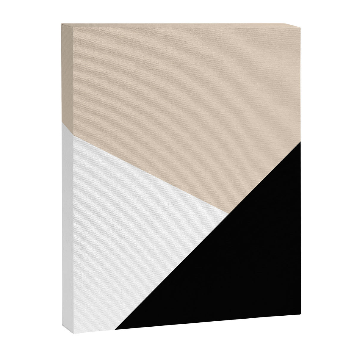 Black white and sand minimalist art Canvas Print Gallery Image 8