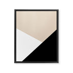 Black white and sand minimalist art Framed Canvas Print Gallery Image 8