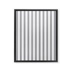 Gray blue ticking stripes Framed Canvas Print Gallery Image 8