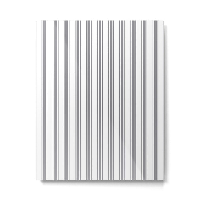 Gray blue ticking stripes Metal Print Gallery Image 1