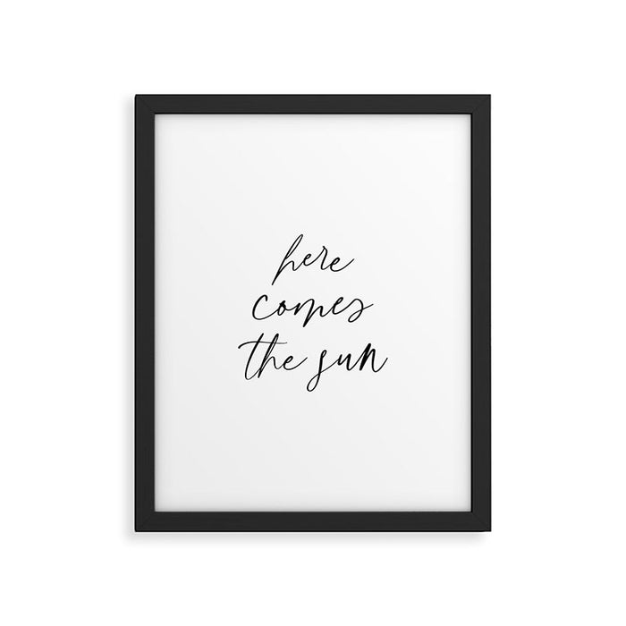 Here comes the sun Framed Art Print Gallery Image 1