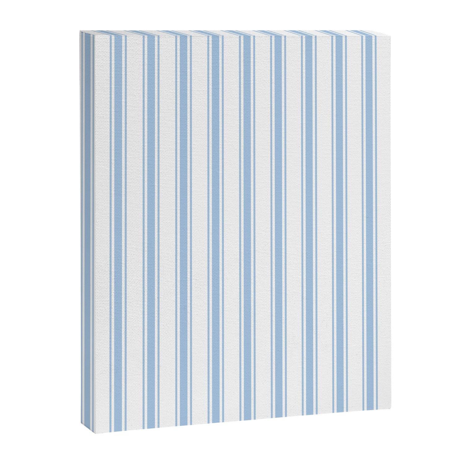 Light blue ticking stripes Canvas Print Gallery Image 8
