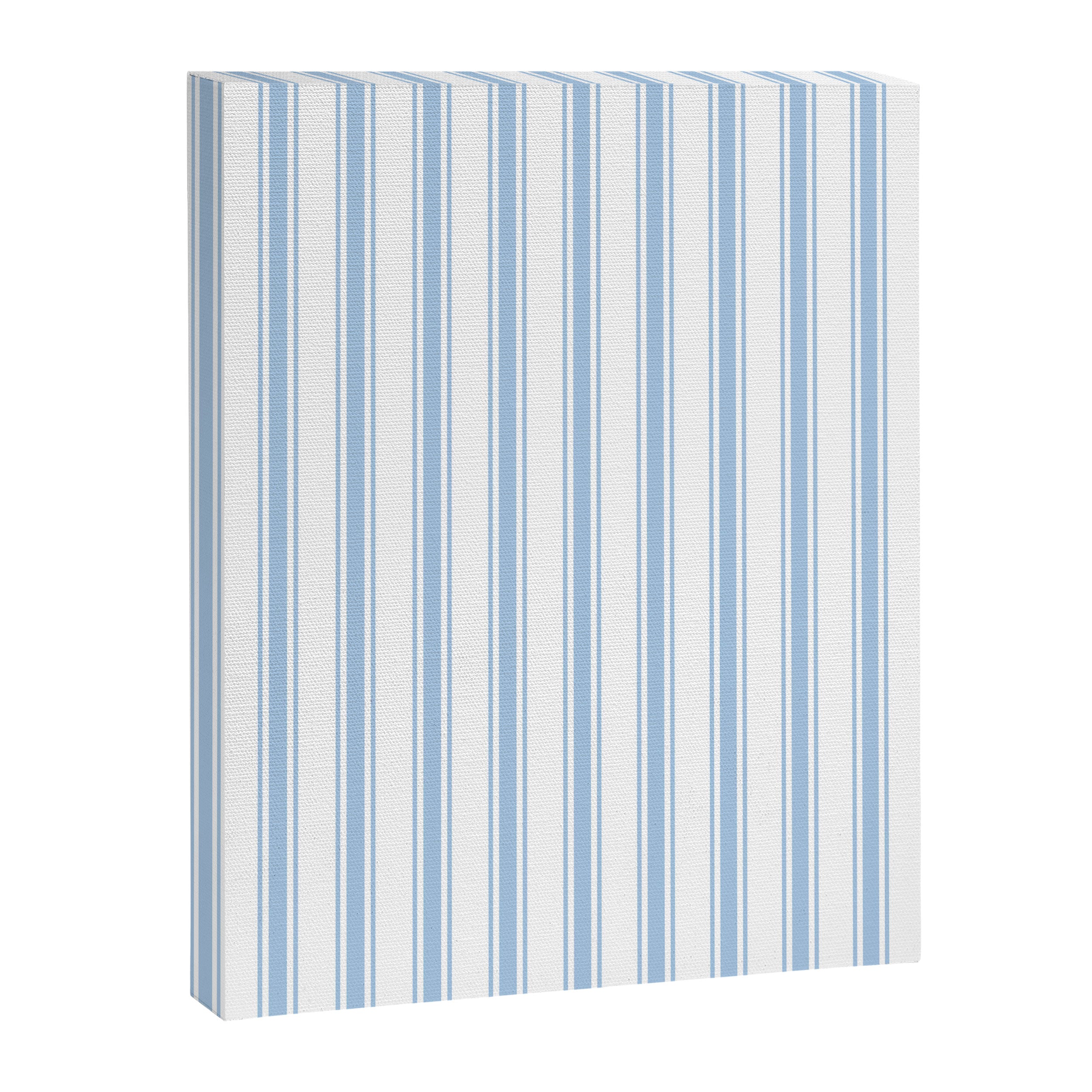 Light blue ticking stripes Canvas Print Gallery Image 8