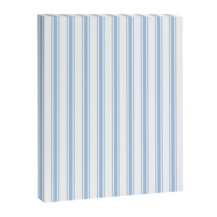 Light blue ticking stripes Canvas Print Gallery Image 1