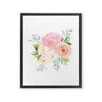 Sweet Pink Blooms (Floral 02) Framed Canvas Print Gallery Image 6