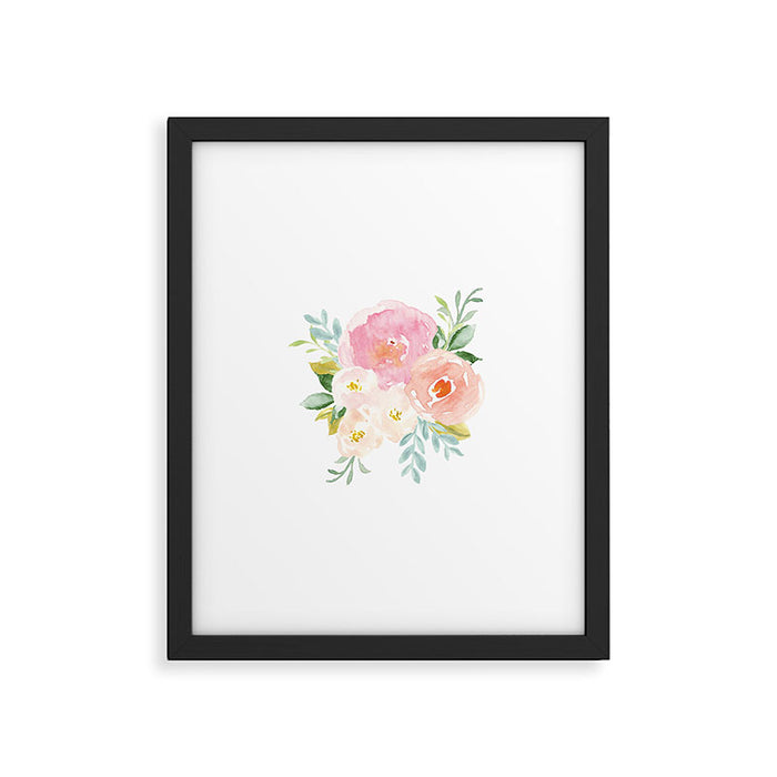 Sweet Pink Blooms (Floral 02) Framed Art Print Gallery Image 1