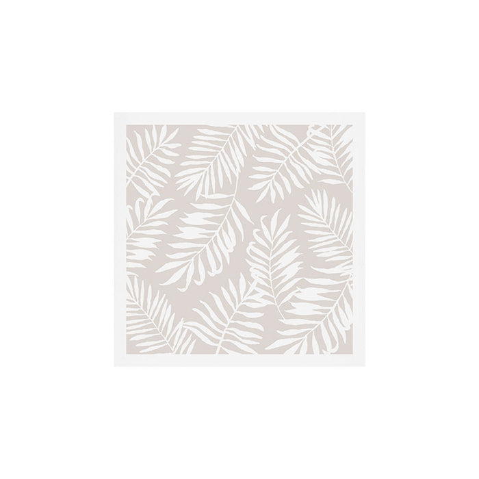 Tropical Palm Leaves - Palm Leaf Pattern - Sandy Beige Art Print Gallery Image 1
