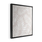 Tropical Palm Leaves - Palm Leaf Pattern - Sandy Beige Framed Canvas Print Gallery Image 2