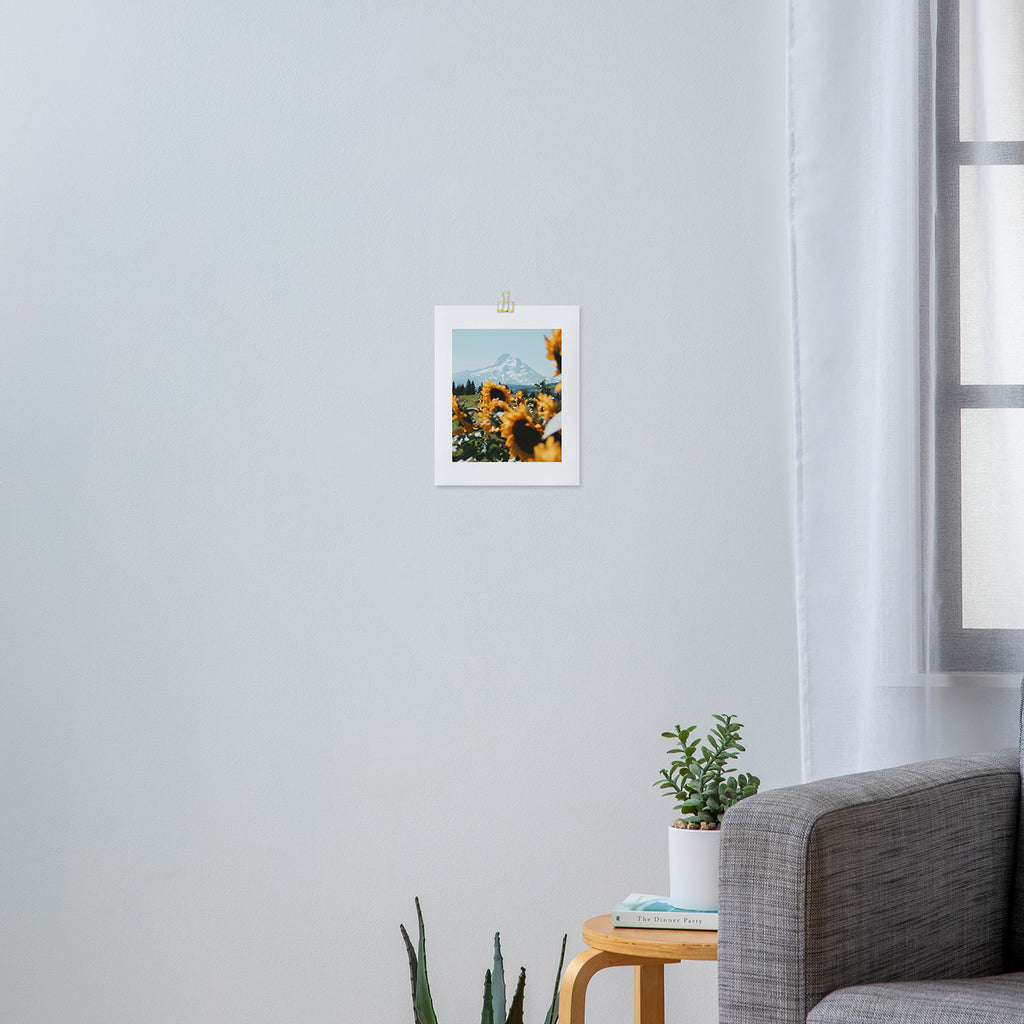Mt. Hood Sunflower Field Art Print Gallery Image 3