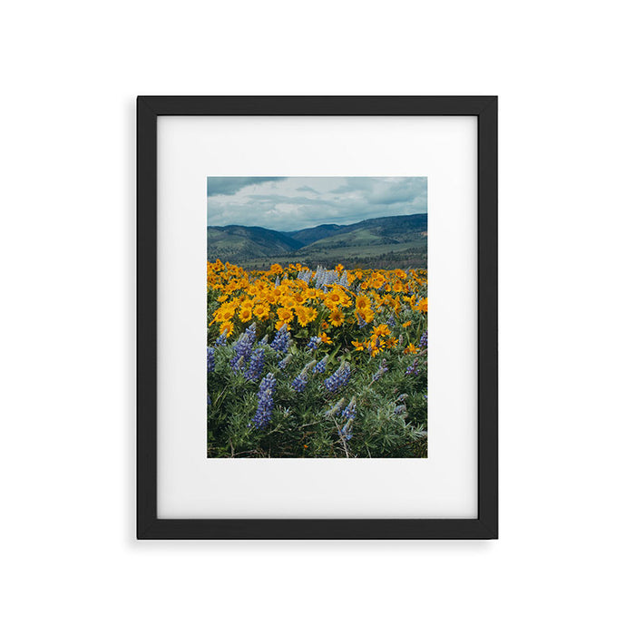Oregon Spring Wildflower Hillside Framed Art Print Gallery Image 1