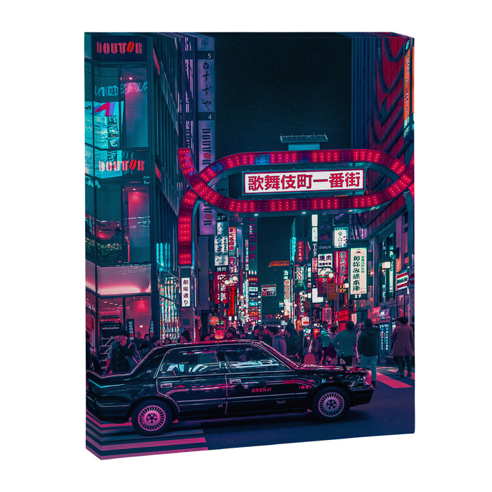 Cyberpunk Tokyo Street Canvas Print Gallery Image 1