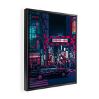 Cyberpunk Tokyo Street Framed Canvas Print Gallery Image 2