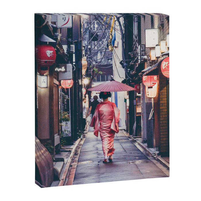 Geisha In Kyoto Canvas Print Gallery Image 1