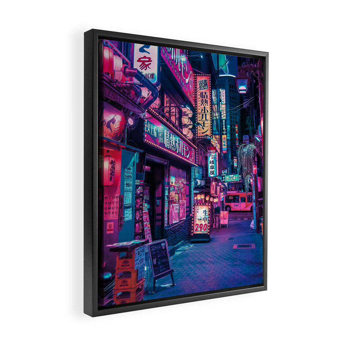 Magic of Cyberpunk Japan Framed Canvas Print Gallery Image 2