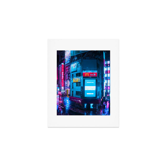 Post Apocalyptic Neon City Blues  - Tokyo Art Print Gallery Image 1