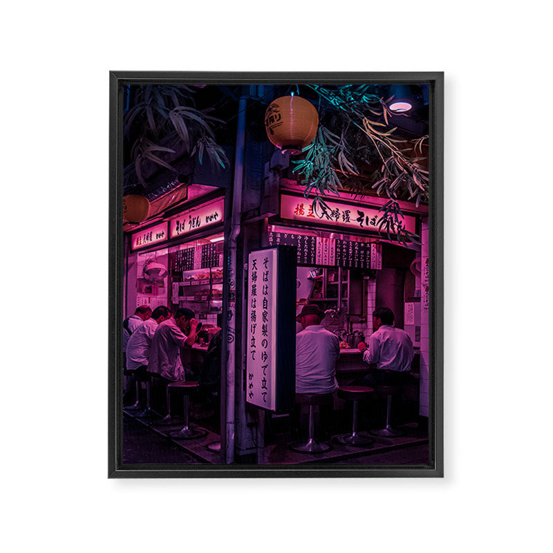 Ramen Corner in Tokyo Framed Canvas Print Gallery Image 6