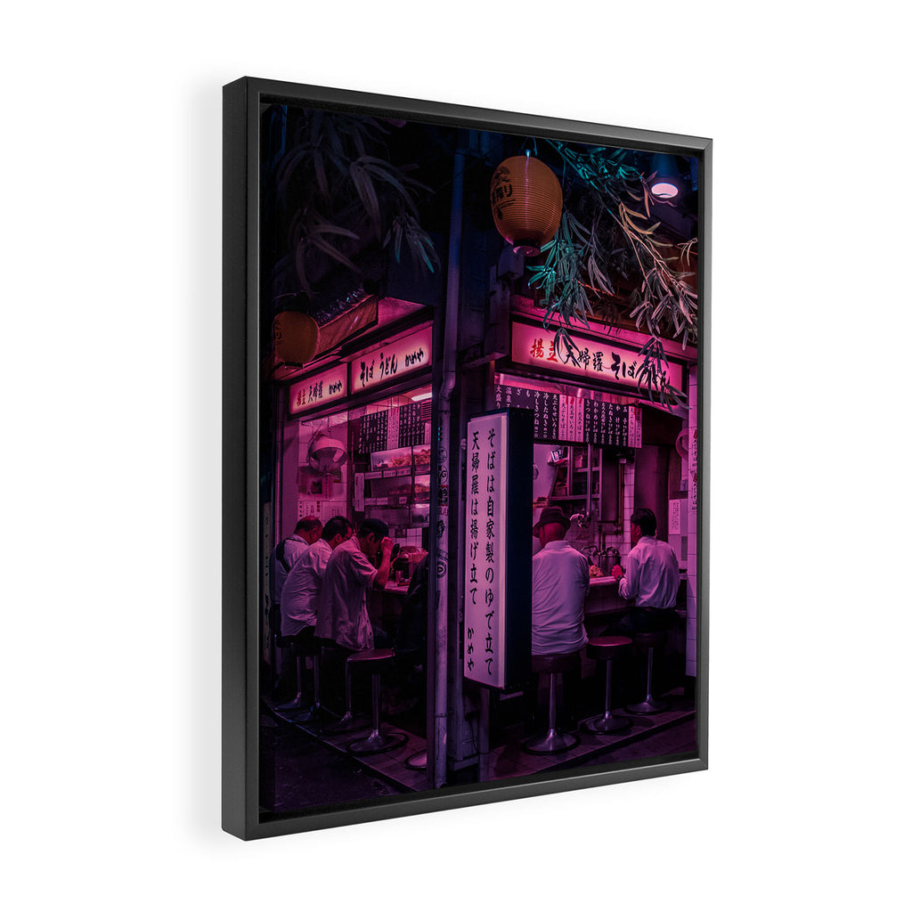 Ramen Corner in Tokyo Framed Canvas Print Gallery Image 2