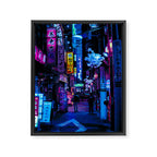 Tokyo's Moody Blue Vibes Framed Canvas Print Gallery Image 6