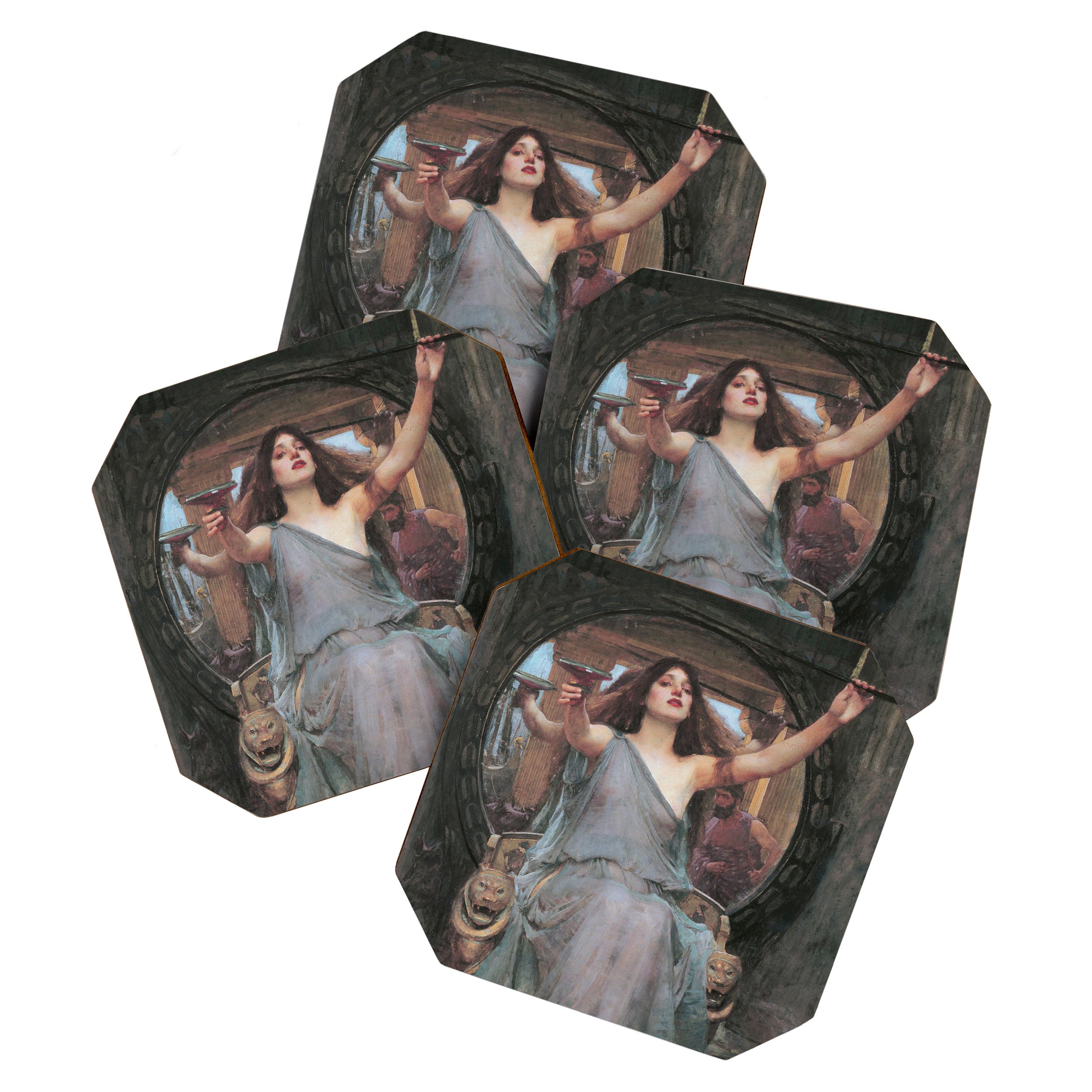 Circe Offering the Cup to Ulysses, John William Waterhouse Coaster Gallery Image 1