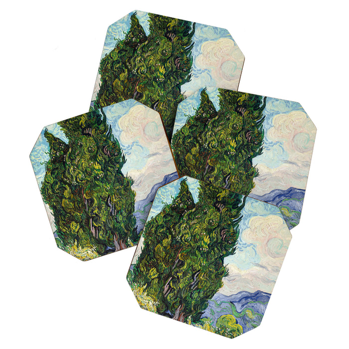 Cypresses by Vincent Van Gogh Coaster Gallery Image 1